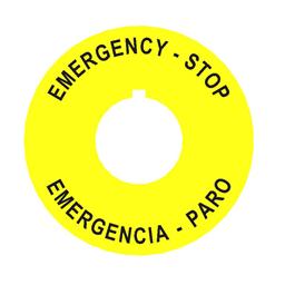 Placa indicadora de Parada de Emergencia