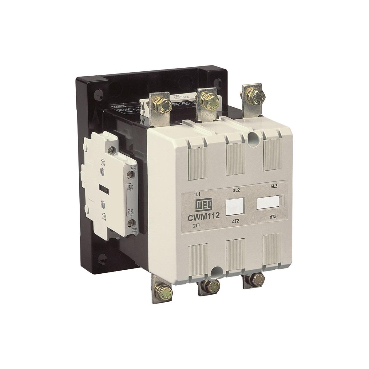 Contactor Tripolar con Módulo Electrónico 112A - AC3 - Bob 110-130Vca - 2NA+2NC