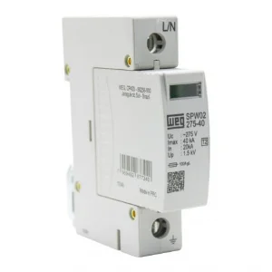 Módulo Limitador Unipolar - Clase de Protección II - Corriente máxima de descarga 60kA - Pico de Tensión 1,5kV - Con contacto auxiliar